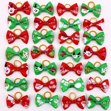 20 Pcs Pet Hair Rings Dog Ponytail Holder Bow Tie for Dogs Bows Collars