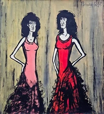 Bernard Buffet Signed Expressionist Oil Painting on Canvas - French Modern Art