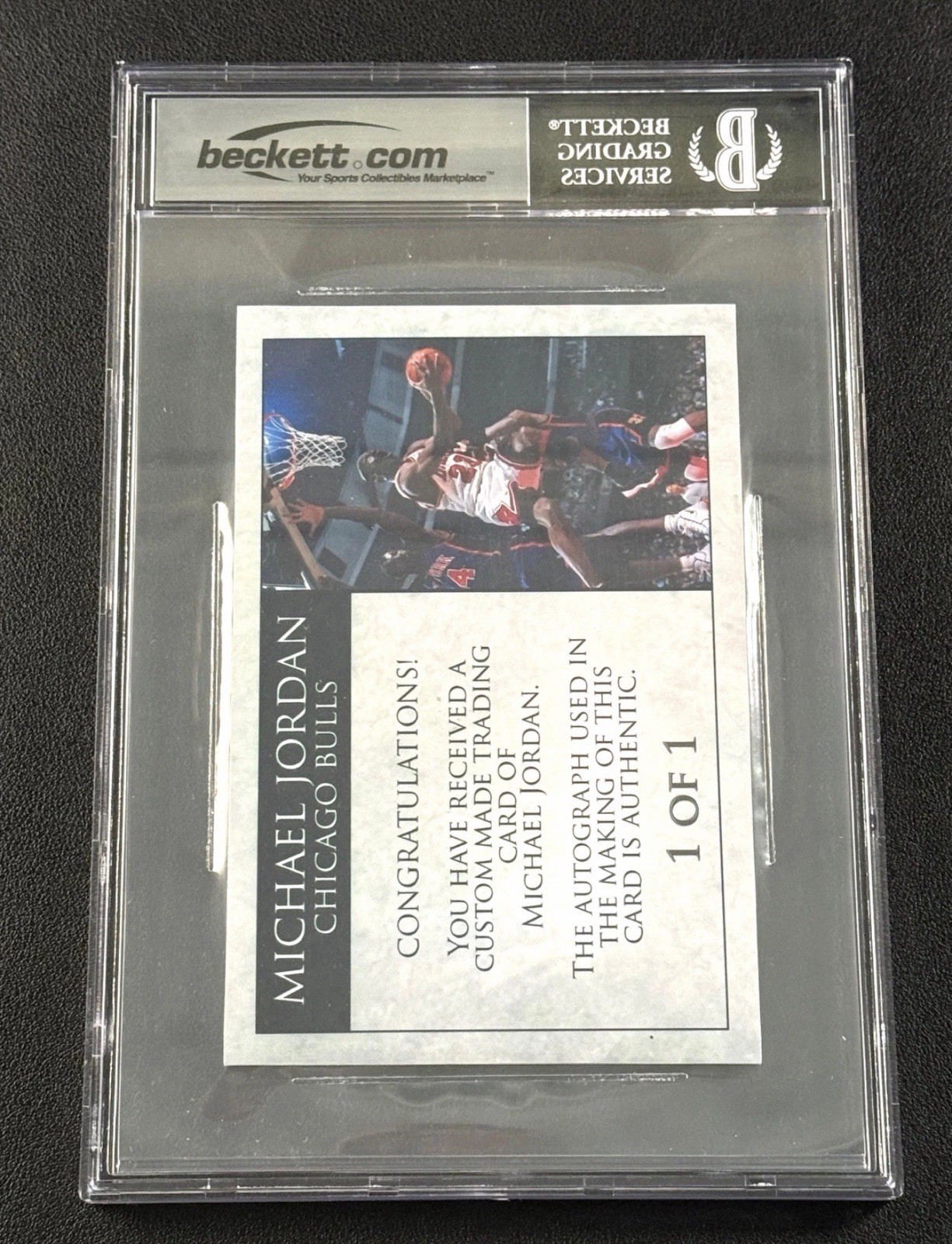 MICHAEL JORDAN BGS BAS AUTHENTIC CUT AUTOGRAPH CUSTOM LOGOMAN PATCH AUTO 1/1 view 2