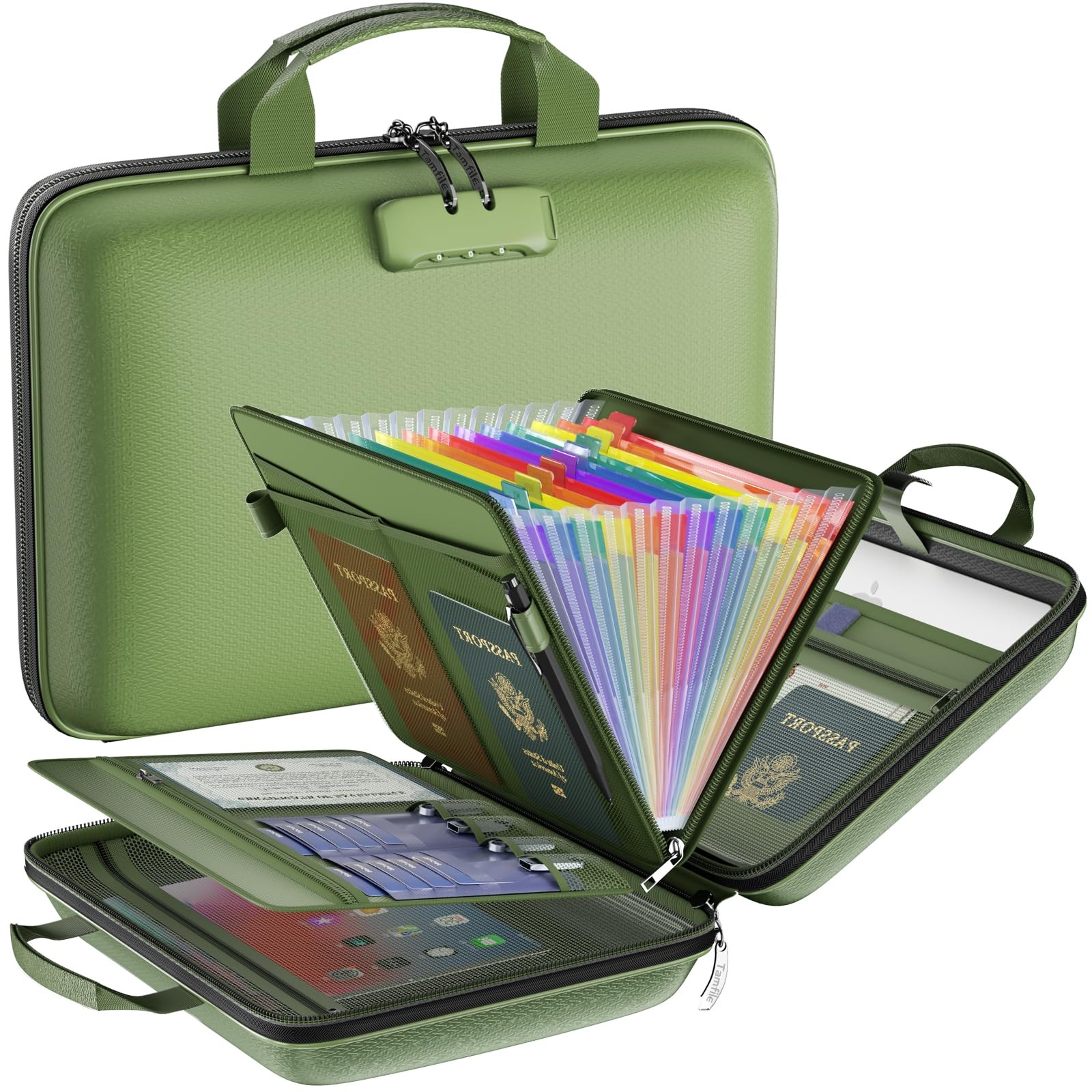 File Organizer Container Tamfile Fireproof File Organizer with Lock, Hard Case Fireproof ...