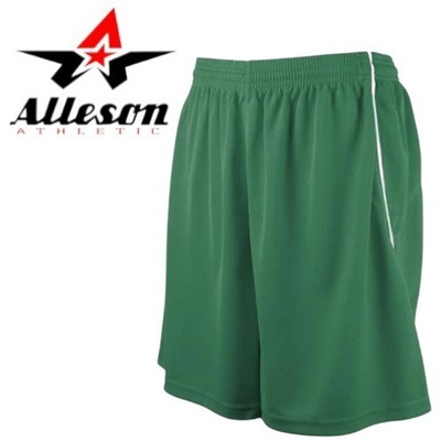 Alleson Athletic Women's Large 7'' Inseam Green Cooling Athletic Shorts No Pocket