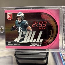 Saquon Barkley 2025 Donruss Elite Rainbow Foil + Full Throttle Pink Eagles Lot