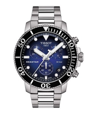 TISSOT Seastar 1000 Chronograph T120.417.11.041.01 Blue Men's Watch New in Box