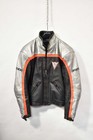 Giacca Moto Uomo Dainese Tg.52 Vera Pelle Grigio Nero Rosso (No Imbottitura Inte