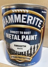 Hammerite White Smooth 750ml Paint DIY Direct To Rust Metal Protection Finish