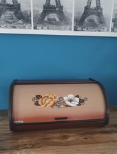 Ancienne et superbe huche à pain métal  Rossignol années 70 vintage TBE