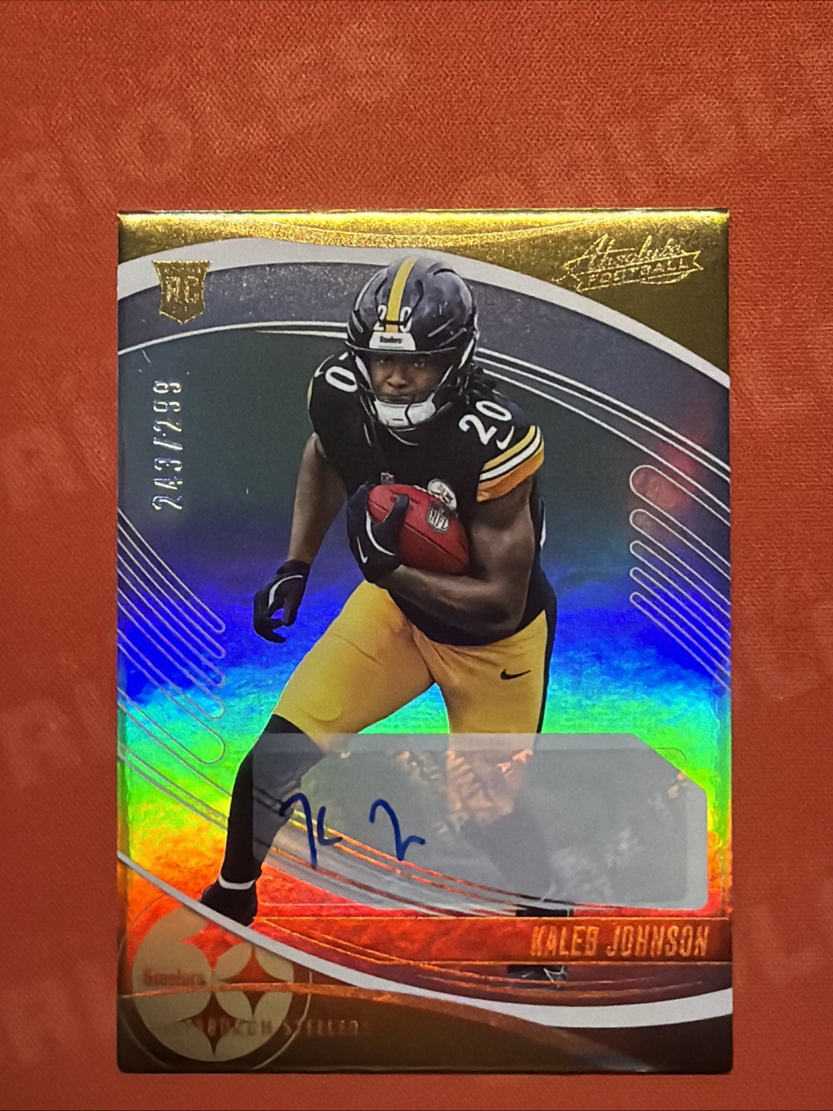 2025 Panini Absolute Kaleb Johnson Signature Rookies Spectrum /299 RC Auto