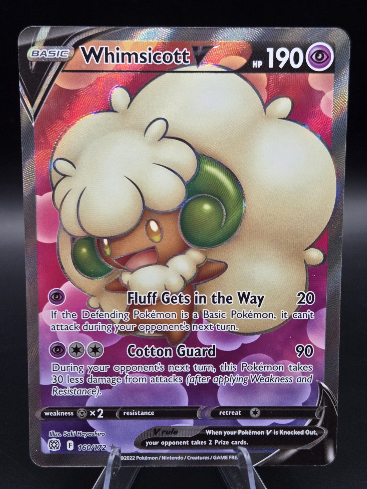 Whimsicott V (Full Art) 160/172 Swsh09: Brilliant Stars Holo NM/Mint English