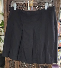 Lands End Uniform Black Pleated Skirt Girls 16 Regular School