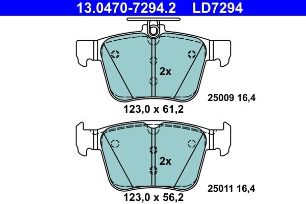 ATE Bremsbelagsatz, Scheibenbremse 13.0470-7294.2 FüR Audi Cupra Seat Skoda VW-image