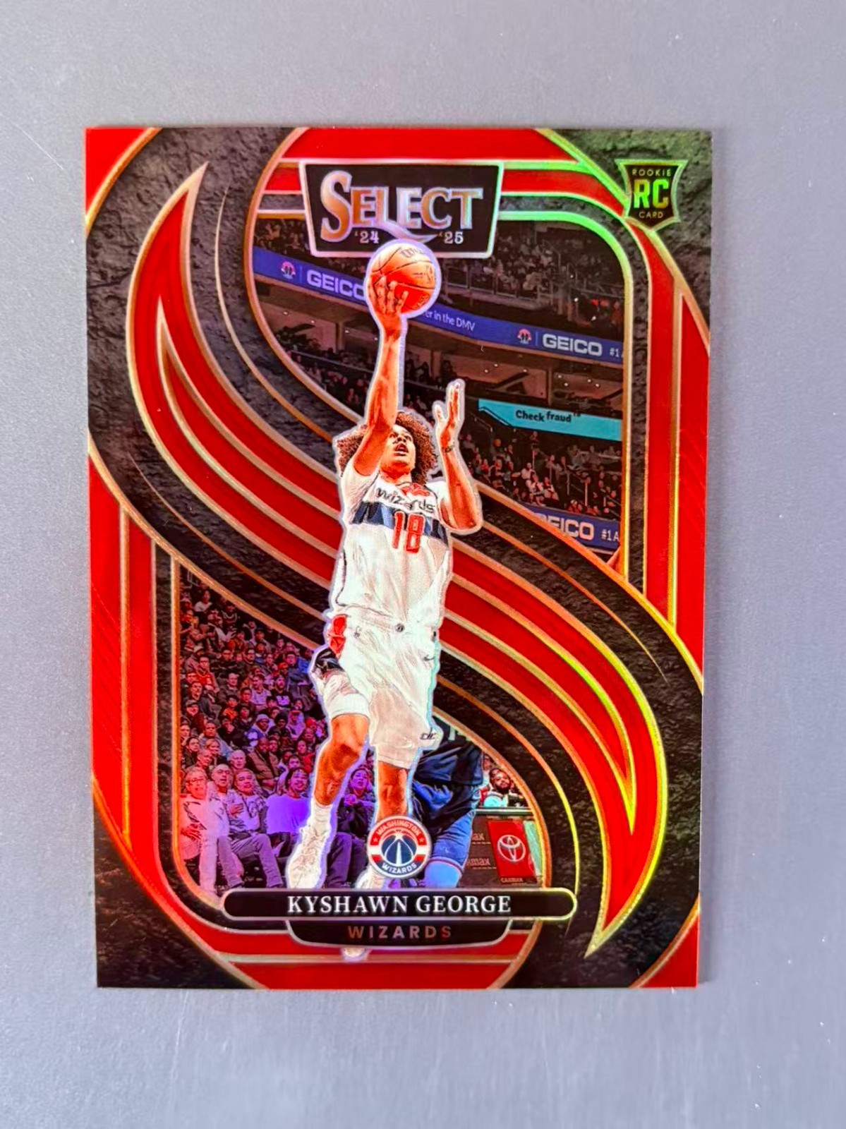 Kyshawn George 2024-25 Panini Select Premier Red Prizm /199 RC #177
