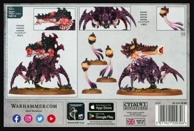 Warhammer 40k Tyranids Biovore / Pyrovore w/3 Floating Spore Mines