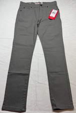 Lucky Brand Boys Skinny Stretch Twill Pants Grey Brushed Nickel Size 10