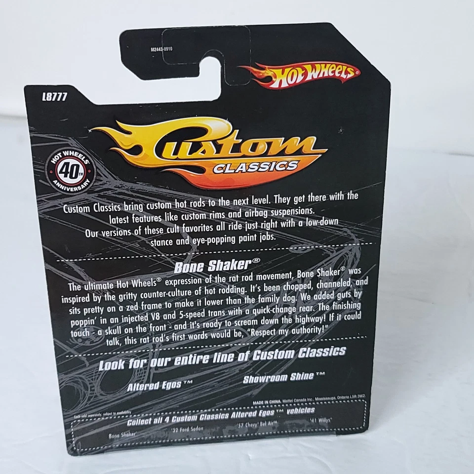 Hot Wheels Custom Classics Bone Shaker Orange Gray Altered Egos Gas Fink - Image 4 of 4