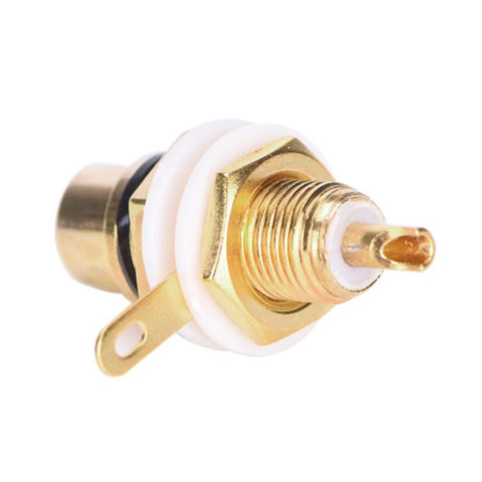 10pcs/set Female Socket Chassis Connector Gold Plated Copper Jack-Amp - Image 4 of 4