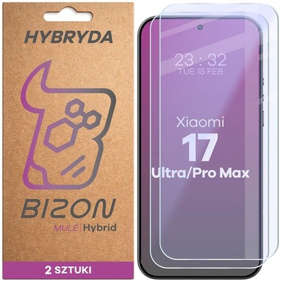 2x Hybridglas für Xiaomi 17 Ultra/17 Pro Max Bizon Schutzglas Displayschutzglas