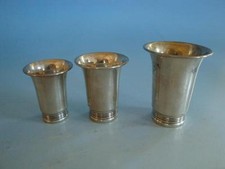 RSHK16-039: 3 Schnaps Vodka Stamper 830er Silber Form Art Deco