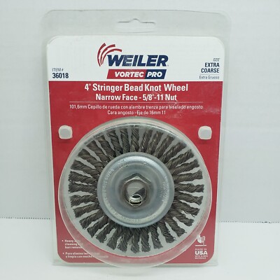 Weiler Vortec Pro Wire Wheel Stinger Bead Knot EXTRA COURSE 4''   #36018