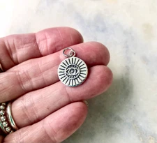 925 Sterling Silver Evil Eye Pendant Protection Charm Evil Eye Good Luck Charm