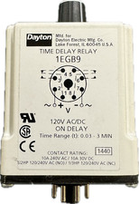 Dayton Time Delay Relay 120V AC/DC 1EGB9