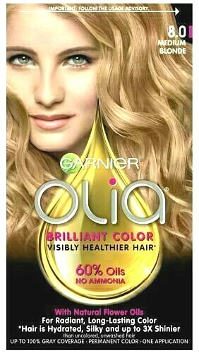 Garnier Olia Oil Powered Permanent Color 8.0 Medium Blonde - Picture 1 of 1