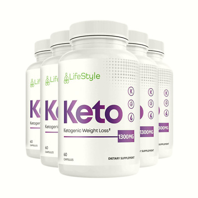 5-Pack Lifestyle Keto Pills, Fat Burner, Weight Loss Supplement (300 Capsules)
