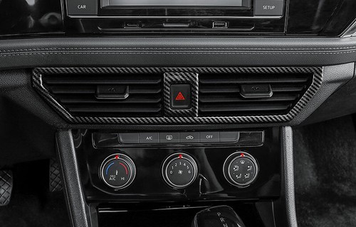 For 2019-2021 Volkswagen Jetta Mk7 Carbon Fiber Central Console Outlet Vent Trim - Picture 8 of 8