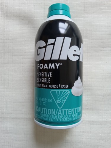 4 Gillette Men Foamy Sensitive Skin Shaving Cream Shave Foam 11 Oz / 311 gr Each - Picture 3 of 9