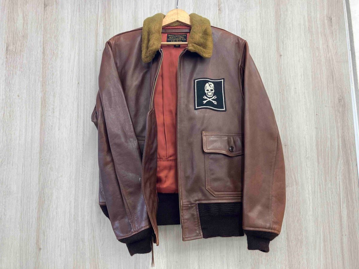 Used Buzz Ricksons M-422A Leather Flight Jacket Mens Size M-L Very 