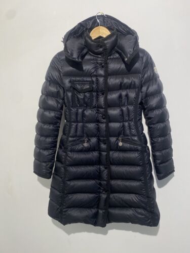 Genuine Moncler Hermine Black Down Jacket 1 S 18”ptp RRP£1395 Vgc Armoise Bady - Picture 2 of 17