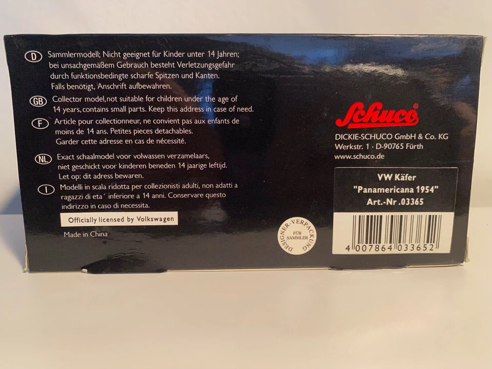Volkswagen Beetle Carrera Panamericana 1954 SCHUCO - 1/43 FUORI PRODUZIONE RARE - Immagine 4 di 4