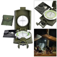 Pocket Professional Military Army Metal Sighting Compass Clinometer Camping UK