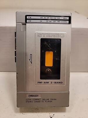 EMBASSY AM/FM RADIO CASSETTE PLAYER MODEL NO AB-83 HONG KONG