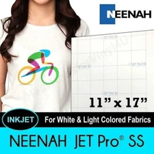 Neenah JET-PRO® Soft Stretch Digital Transfer Paper 11"x17" **FREE SHIPPING**