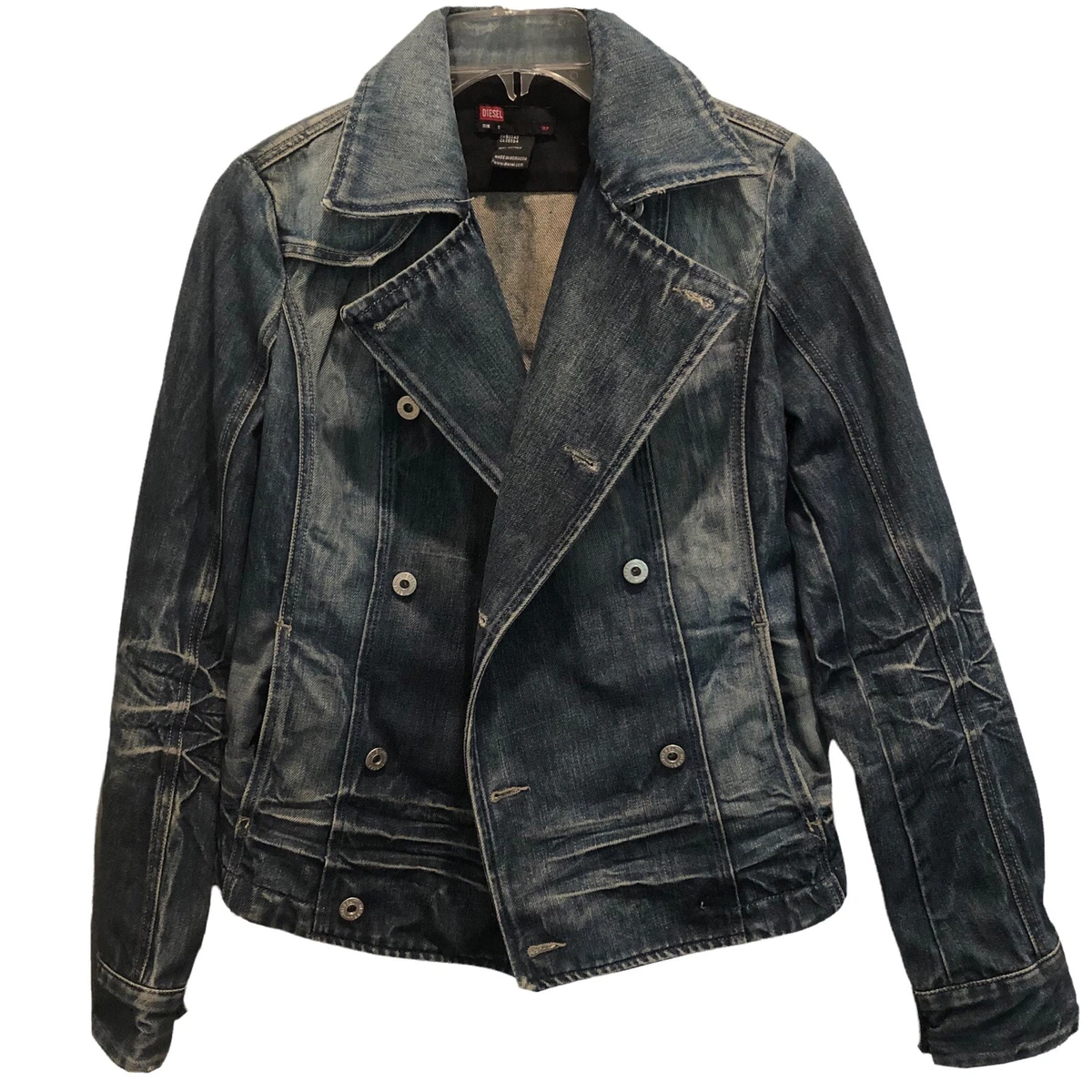 Ladies denim top motorcycle jacket