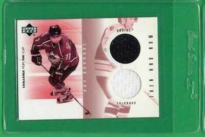 2001 UPPER DECK CHALLENGE FOR THE CUP #TN-RB RAY BOURQUE THAN AND NOW R-110