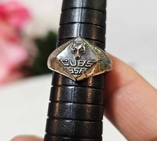 Vtg Sterling CUB BSA Boy scouts of America Ring Sz 6.75" w wolf - S25