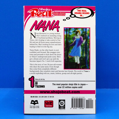 Nana Vol 1 Manga by Ai Yazawa Shojo Beat Manga Book 9781421501086