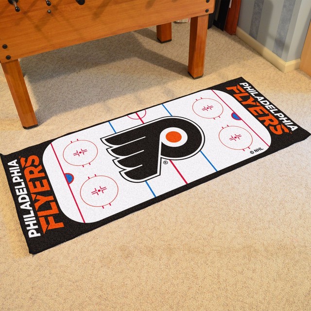 Philadelphia Flyers 30" X 72" Hockey Rink Runner Area Rug Floor Mat eBay