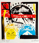 Andy Warhol-Jean Michel Basquiat Lithographie COA Sign. auf Holzplatte Numeriert