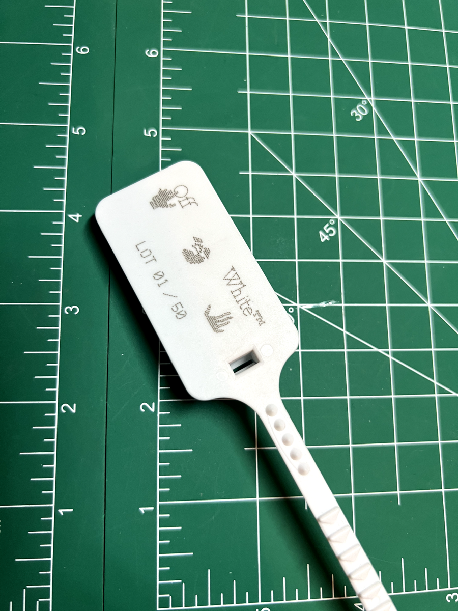 off white rubber dunk zip tie