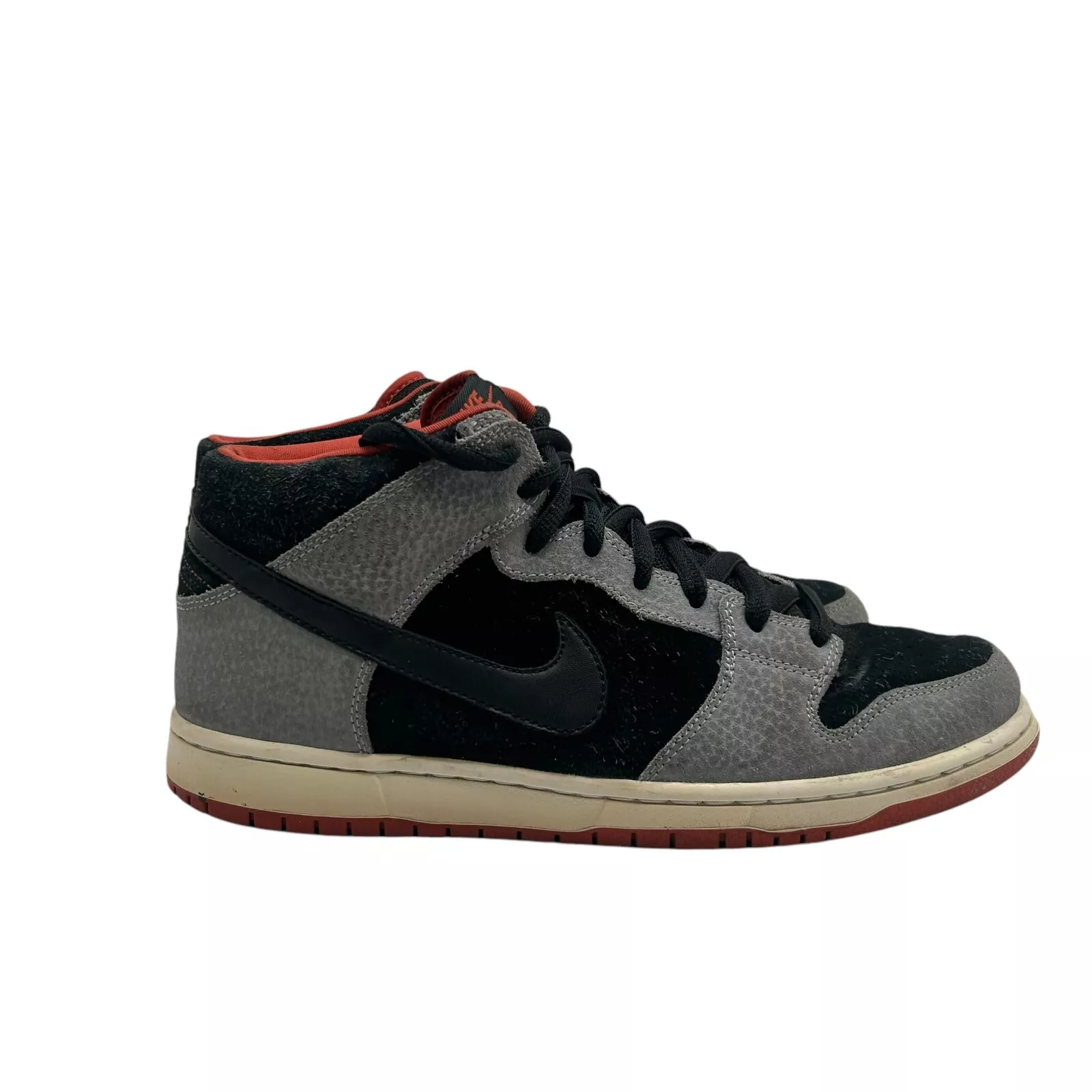 Nike Dunk Pro SB Mid Un Supreme homme taille 10 US 314383 015 noir gris rouge