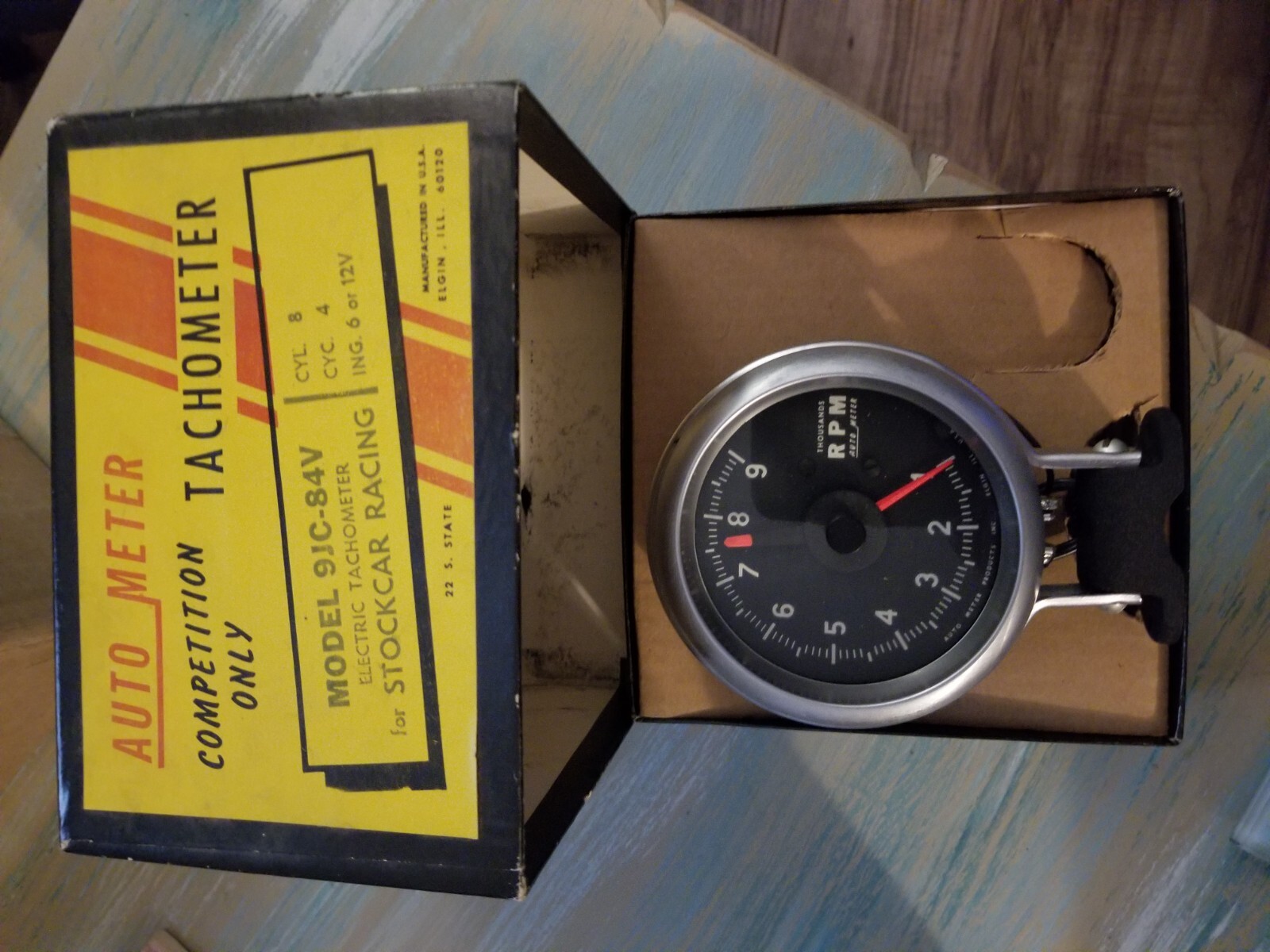 Rare Vintage 1969 Autometer Competition Tachometer 9k rpm | Black ...