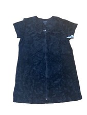 Miss Elaine Black Velvet Night Gown Sleep Dress XL NWT