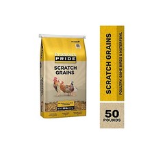 Premium Scratch Grains Poultry Feed - Energy Boost for Birds, Hens 50 lb Bag