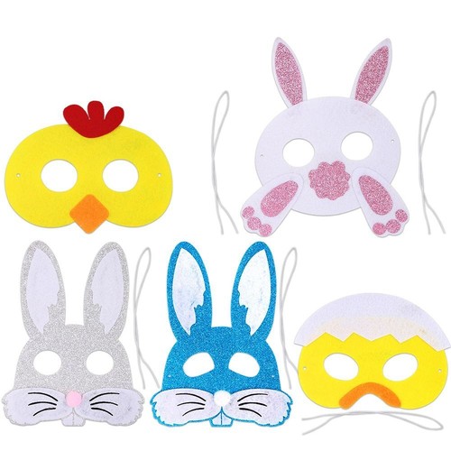 Exquisite Easter Felt Mask Cute Merry Easter Decoration Kids Gift - Picture 12 of 17
