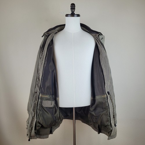 Rainforest Jacket Mens XL Green Coat Parka Lined Insulated Leather Trim Outdoor - Picture 6 of 11