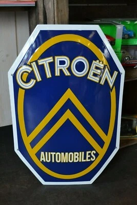 plaque émaillée CITROEN pochoir enamel sign emailschild - Photo 1/3