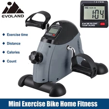 Under Desk Mini Pedal Exerciser Portable Fitness Exercise Bike Cycle LCD Arm Leg