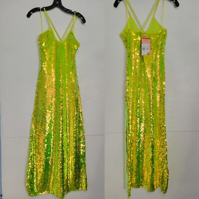Cult Gaia Lily Sequin Maxi Dress in Green Size XS NWT | eBay